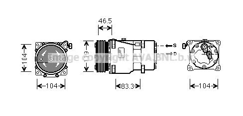 PRASCO Klimakompressor CNAK201 Aircondition kompressor PRASCO Fiat BRAVA CNAK201