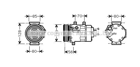 PRASCO Ilmastoinnin kompressori CNK253 CNK253 PRASCO Ilmastoinnin kompressori Fiat IDEA hinta