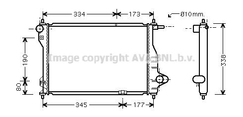 Radiator, motorkjøling PRASCO DW2075 PRASCO DW2075 Radiator motor CHEVROLET MATIZ 2015