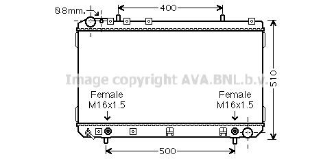PRASCO Radiador, arrefecimento do motor DW2108 preço Radiador arrefecimento do motor SsangYoung KJ DW2108 PRASCO