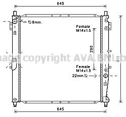 Engine radiator PRASCO DW2119 PRASCO DW2119 Engine radiator SsangYoung REXTON 2010