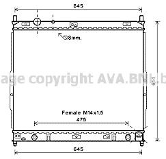 Engine radiator PRASCO DW2121 PRASCO DW2121 2010 SSANGYONG REXTON radiator replacement