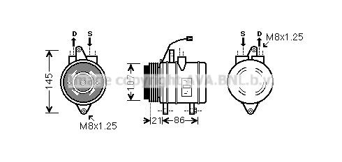 PRASCO Κομπρεσέρ air condition DWAK079 Κομπρεσέρ A/C PRASCO WAGON R+ DWAK079 φθηνά