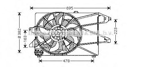 PRASCO Radiatora ventilators FD7527 PRASCO FD7527 Radiatora ventilators Ford Mondeo MK1 Universālis lēti