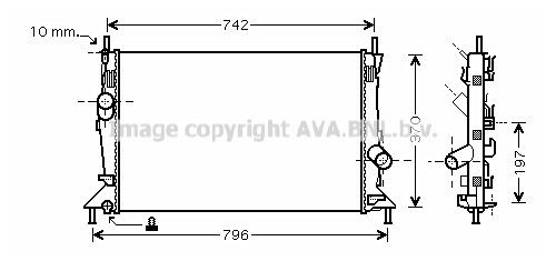 PRASCO Radiators, Motora dzesēšanas sistēma FDA2369 PRASCO FDA2369 Ūdens radiatori Volvo S40 Mk2 cena