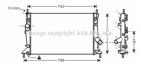 PRASCO Engine radiator FDA2370 PRASCO FDA2370 Volvo V50 545 radiators replacement