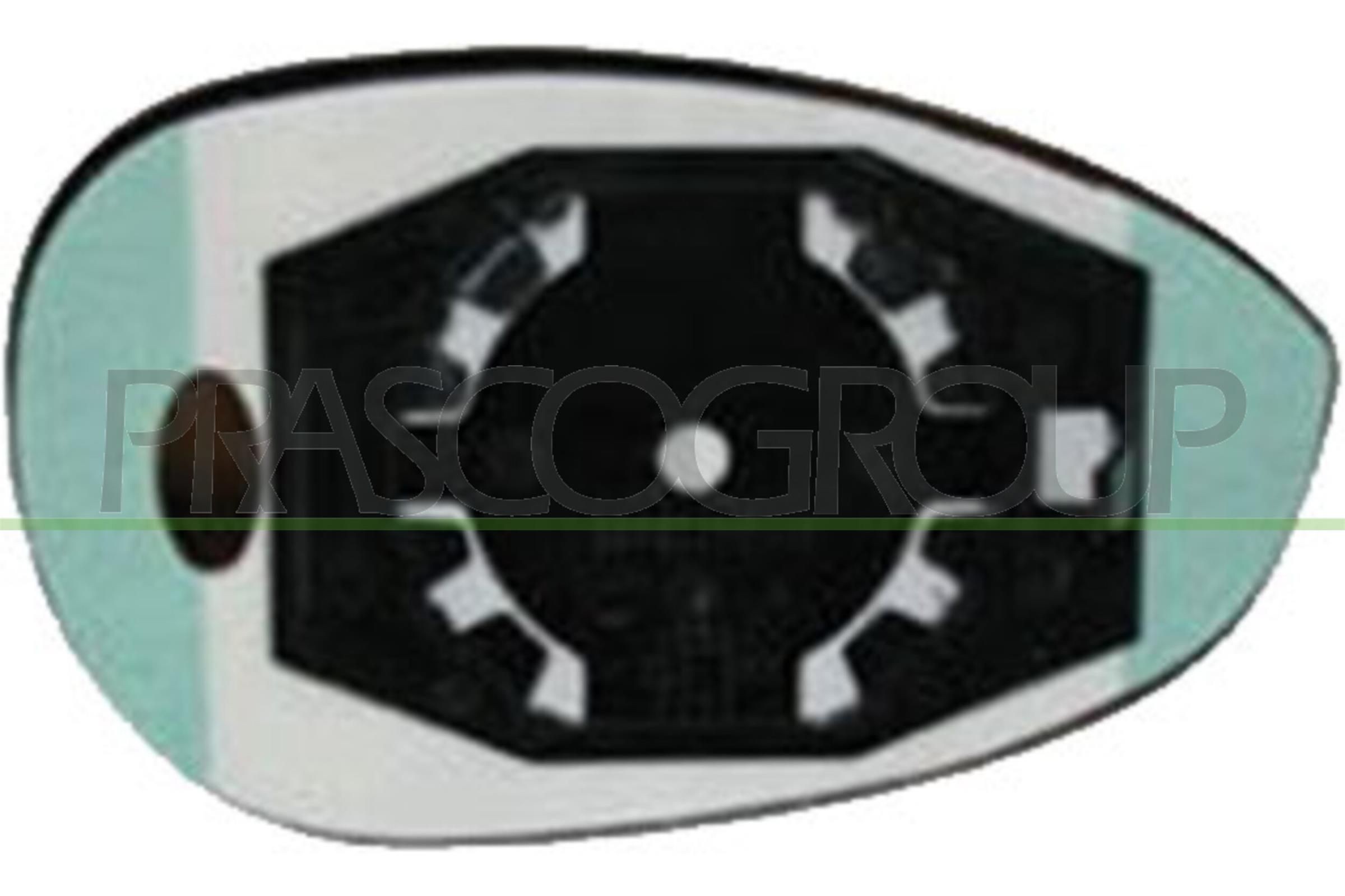 PRASCO Spiegelglas, buitenspiegel FT0307504 FT0307504 Buitenspiegelglas FIAT PANDA PRASCO