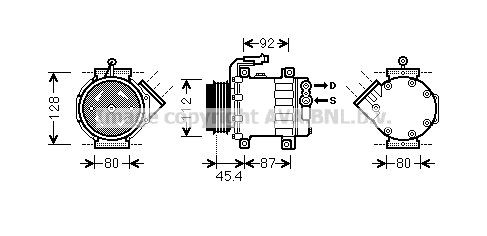 PRASCO Compressore aria condizionata FTAK366 PRASCO FTAK366 Compressore clima Fiat Ducato 250 Bus originale prezzo