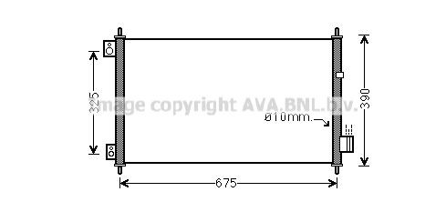 PRASCO Lauhdutin, ilmastointilaite HD5229 Lauhdutin, ilmastointilaite PRASCO 15mm, 10mm, Alumiini, 675mm