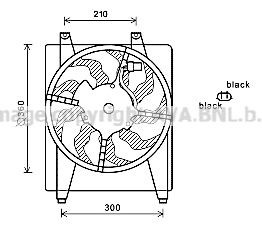 PRASCO Ventilátor chladenia motora HY7544 PRASCO HY7544 Ventilátor chladenia Hyundai Santa Fe cm cena