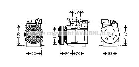 Kompresor klimatizácie PRASCO HYK257 PRASCO HYK257: Kompresor klimatizácie Hyundai H-1 Skrinka 2014