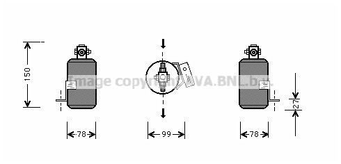 PRASCO Tørfilter aircondition JED040 PRASCO JED040 Jeep Cherokee KJ AС Tørrer pris