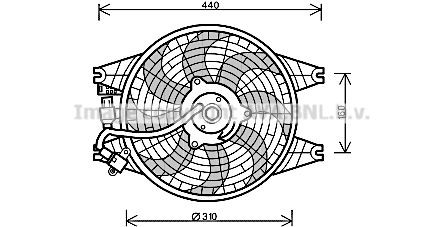 PRASCO Ventilator, condensor, airconditioning KA7518 PRASCO KA7518 Ventilator, condensator airconditioning KIA Sorento jc originele prijs