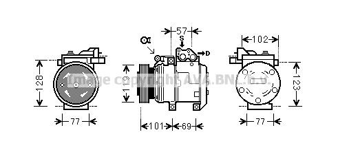PRASCO Aircopomp KAK146 Hyundai GALLOPER AC-compressor PRASCO KAK146