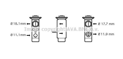 PRASCO Expansieventiel airco MS1124 MS1124 PRASCO Expansieventiel airco Abarth goedkoop