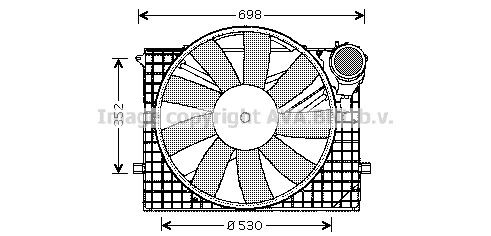 PRASCO Radiaatori ventilaator MS7505 MS7505 Radiaatori ventilaator MERCEDES-BENZ R-klass PRASCO