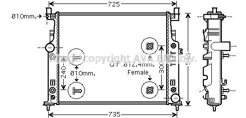 PRASCO Radiateur du moteur MSA2436 MSA2436 Radiateur de refroidissement MERCEDES-BENZ Classe S PRASCO