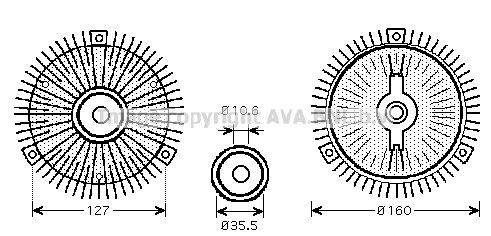 PRASCO Koppeling, radiateurventilator MSC417 MSC417 Ventilator koppeling Volkswagen BORA PRASCO