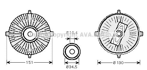 PRASCO Koppeling, radiateurventilator MSC420 Kia PROCEED Ventilator koppeling PRASCO MSC420