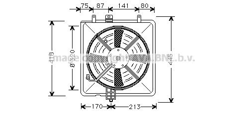 PRASCO Radiatora ventilators MT7502 PRASCO MT7502 Radiatora ventilators Volvo S40 1 orģinālās cena