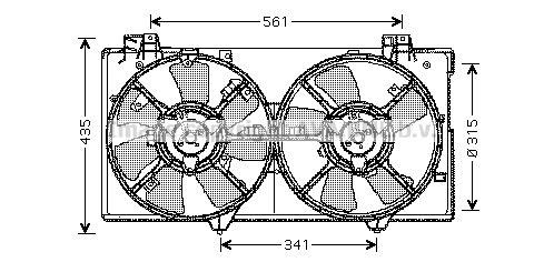 PRASCO Kjølevifte MZ7528 MZ7528 Radiatorvifte MAZDA 2 PRASCO