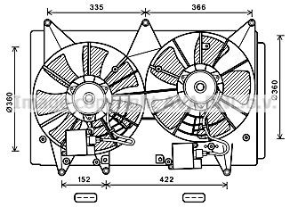 PRASCO Fan, radiator MZ7548 MZ7548 PRASCO radiator fan for MAZDA 626
