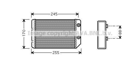 PRASCO Siltummainis, Salona apsilde OL6314 PRASCO OL6314 Salona apsildes radiators Opel Vectra B Universālis cena