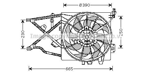 PRASCO Radiaatori ventilaator OL7505 PRASCO OL7505 Radiaatori ventilaator Vectra Mk1 (B) Sedaan (J96) originaal hind