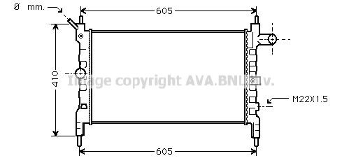 PRASCO Engine radiator OLA2023 PRASCO OLA2023 Engine radiator