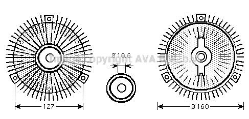 PRASCO Kobling, kølerventilator OLC553 OLC553 Køleventilator kobling PRASCO OPEL INSIGNIA