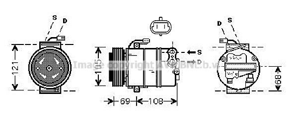 PRASCO Compresseur de climatisation OLK358 Opel MOVANO Compresseur d'air conditionné PRASCO OLK358