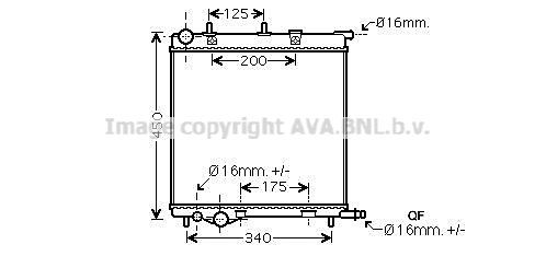 PRASCO Radiateur du moteur PE2368 Radiateur de refroidissement moteur PRASCO AX PE2368 pas cher