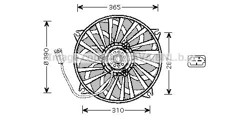PRASCO Ventilátor chladenia motora PE7535 PRASCO PE7535 Ventilátor chladiča 307 SW Van / Kombi (3E_, 3H_) originálne cena