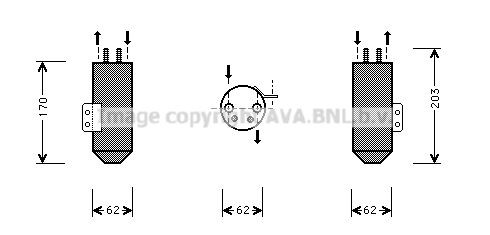 PRASCO Secador, ar condicionado PED020 Filtro secador Peugeot 2D PED020 PRASCO