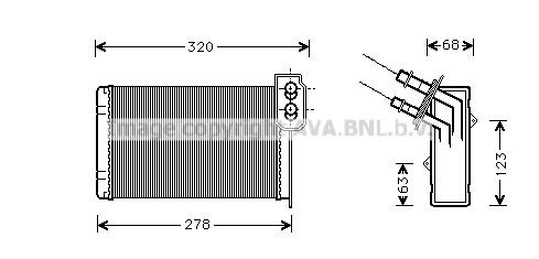 PRASCO Radiateur de chauffage RT6048 PRASCO RT6048 d'origine Radiateur de chauffage Renault 19 I coût