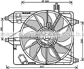 PRASCO Kühlerlüfter RT7544 RT7544 PRASCO RENAULT Kühlerlüfter