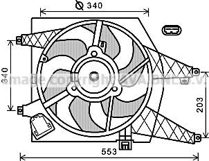 PRASCO Βεντιλατέρ RT7548 PRASCO RT7548 Βεντιλατέρ Renault Clio 3 Van γνήσια τιμες