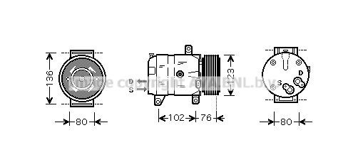 PRASCO Compressore aria condizionata RTAK069 RTAK069 costo Compressore aria condizionata PRASCO NISSAN NV300