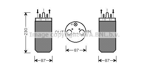 PRASCO Tørfilter aircondition RTD350 Tørrer klimaanlæg PRASCO Renault SAFRANE RTD350