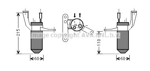 Airco droger PRASCO RTD428 PRASCO RTD428 Filter droger airco RENAULT CLIO 2017