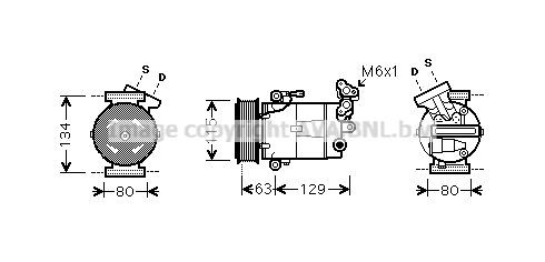 PRASCO Kliimakompressor RTK384 Kliimaseadme kompressor PRASCO Nissan NT400 RTK384