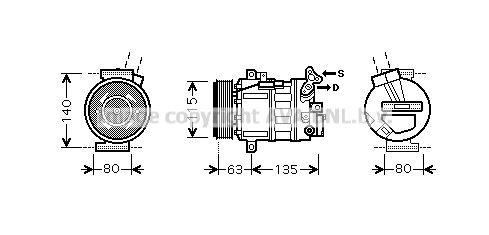 PRASCO Kliimakompressor RTK486 Konditsioneeri kompressor PRASCO Nissan NT400 RTK486