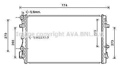 PRASCO Engine radiator SA2021 SA2021 PRASCO radiator for SEAT LEON