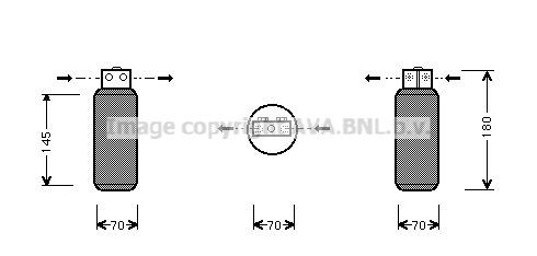 Vysúżač klimatizácie PRASCO SBD042 PRASCO SBD042 Osuszacz klimatyzacji SAAB 9-3 1999