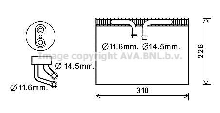 PRASCO Air conditioning evaporator SBV072 PRASCO SBV072 Saab 9-3 YS3D ac evaporator cost