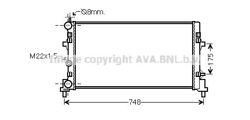 PRASCO Radiateur STA2037 PRASCO STA2037 Radiateur, koelvloeistof VW Polo 5 Sedan prijs