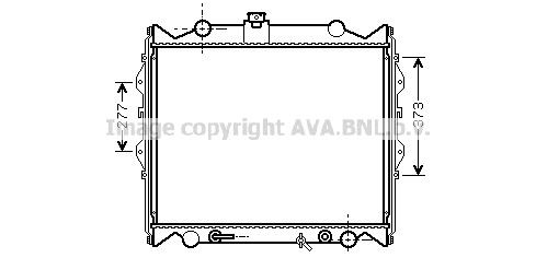 PRASCO Radiaator, mootorijahutus TO2249 Jahutusradiaator Toyota _J9_ TO2249 PRASCO