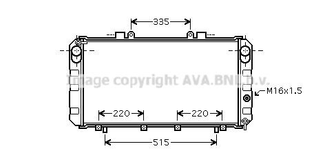 Radiator, motorkjøling PRASCO TO2355 PRASCO TO2355: Radiator motor Toyota MR 2 2006