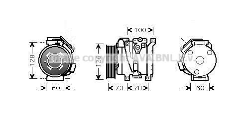 PRASCO Κομπρεσέρ air condition TOK451 TOK451 Κομπρεσέρ TOYOTA VERSO PRASCO