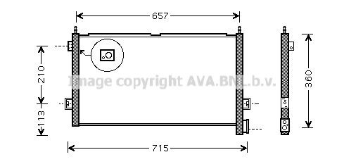 PRASCO Condensor voor airco VL5027 VL5027 Condensor voor airco VOLVO S80 PRASCO